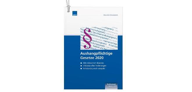 Aushangpflichtige Gesetze 2020 von WEKA MEDIA Titelbild von Aushangpflichtige Gesetze 2020 von WEKA MEDIA