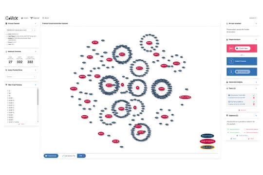 Screenshot von CoVex.