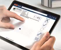 Garant-Tool24-Software auf einem Tablet Garant-Tool24-Software