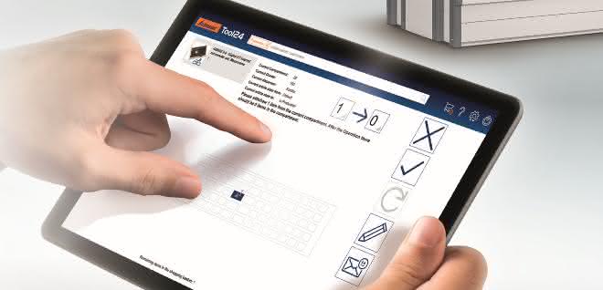 Garant-Tool24 software on a tablet Garant-Tool24 software