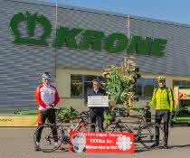 Krone supports charity bike tour with 10,000 euros Krone supports charity bike tour with 10,000 euros