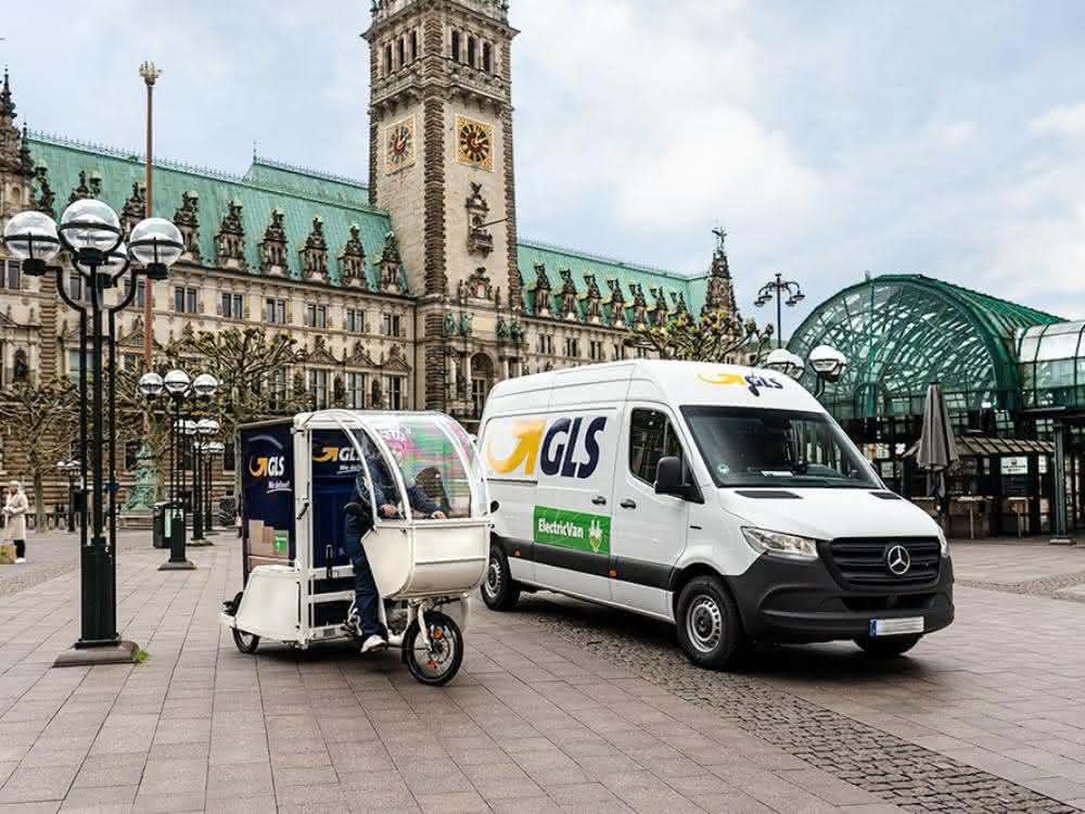 GLS liefert Pakete in Hamburg emissionsfrei