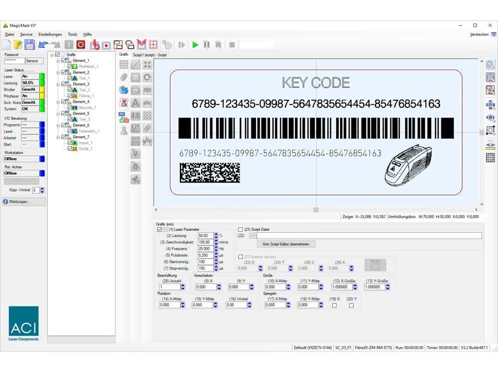 Magic Mark software interface