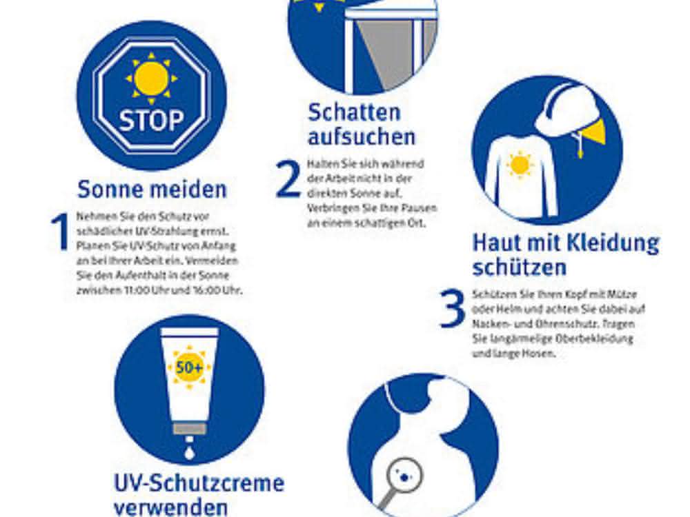 Fünf Regeln zum UV-Schutz auf dem Bau