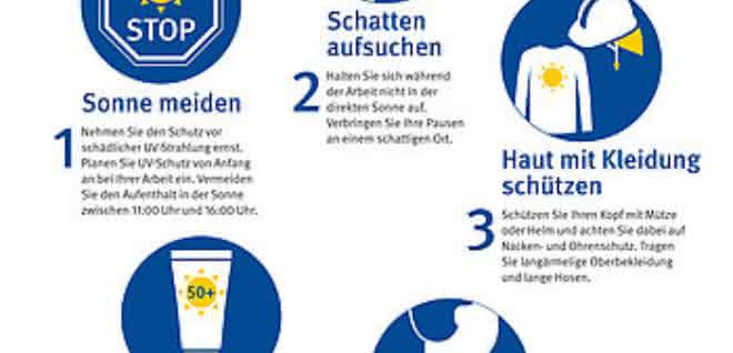 Fünf Regeln zum UV-Schutz auf dem Bau