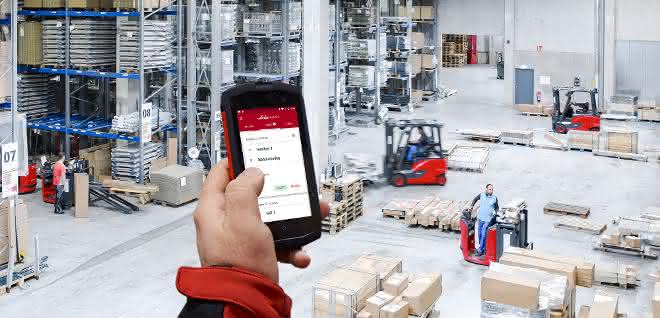 Linde Material Handling: Assign forklift orders via app Linde Material Handling: Assign forklift orders via app