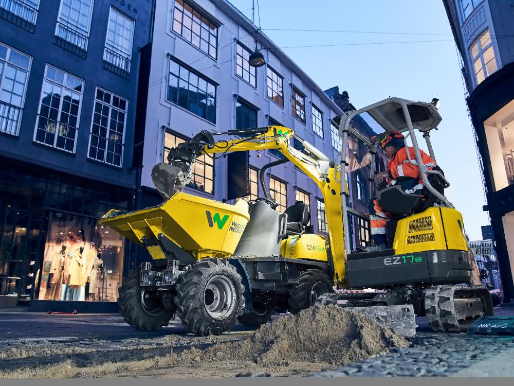 Emissionsfreie Baustelle in der Fußgängerzone