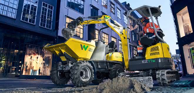 Emissionsfreie Baustelle in der Fußgängerzone