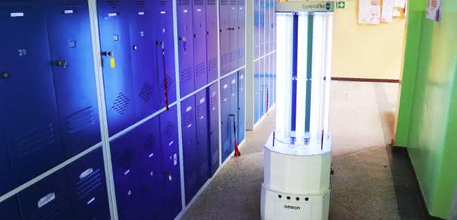 Corona pandemic: Omron: Mobile robot for UV disinfection