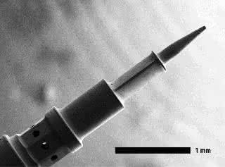 Laser turned part made of carbide with holes