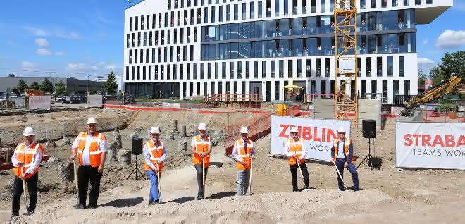 Züblin feiert Spatenstich für Erweiterungsbau