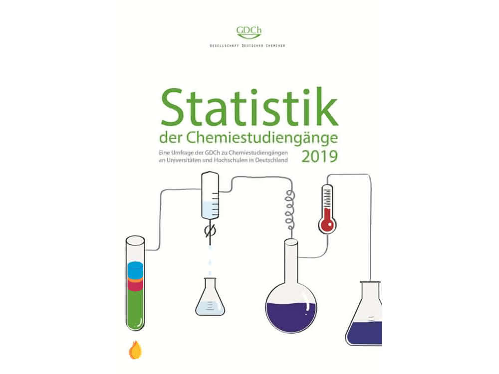 Statistik der Chemiestudiengänge 2019: Weniger als 10 000 Personen begannen ein Chemiestudium Titelseite der Broschüre