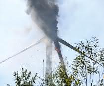 Brand einer Windenergieanlage