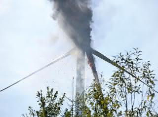 Brand einer Windenergieanlage