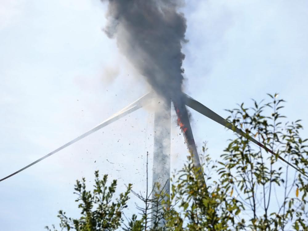 Brand einer Windenergieanlage