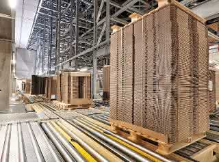 Corrugated board stored efficiently