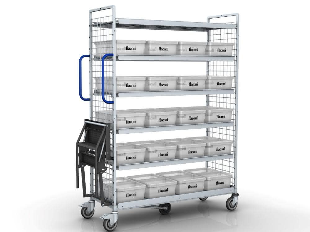 flaconi relies on order picking trolleys from Wanzl