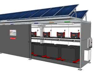 Outdoor charging station with photo voltaic