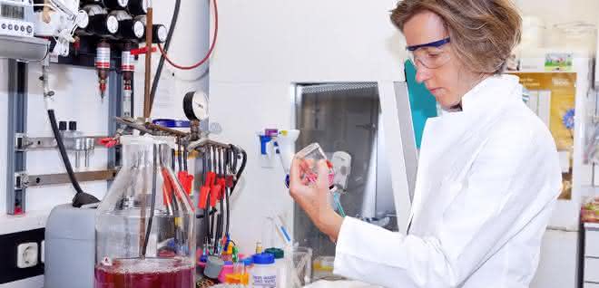 Professorin Ruth Schmitz-Streit im Labor