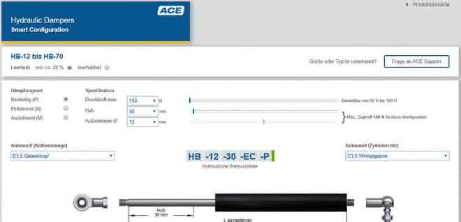Configure brake cylinders online