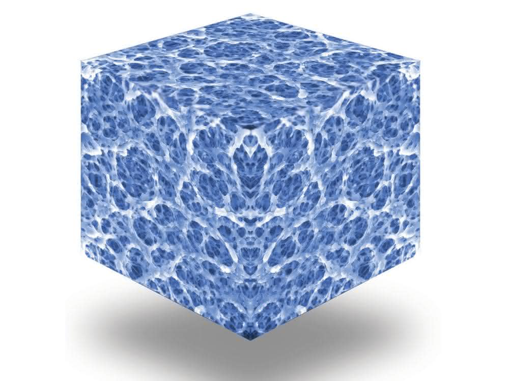 Vergrößerte Ansicht einer Natrix HD Membran mit Porenstruktur, bestehend aus bis zu 95 Prozent eines funktionalen Monomers.