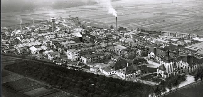 Neue Merck-Fabrik in Darmstadt, 1913.