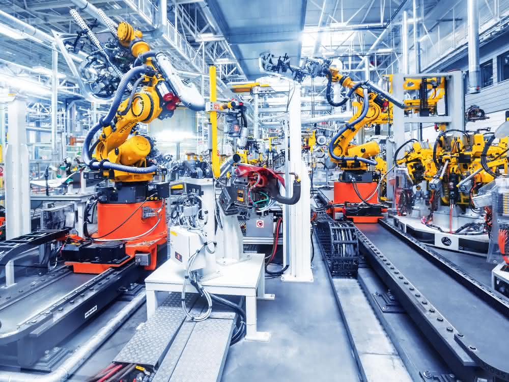 Industrial robots in production
