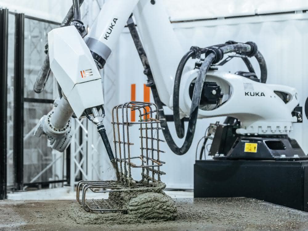 3D printer for concrete components