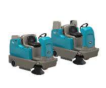 Ride-on sweeper with battery operation