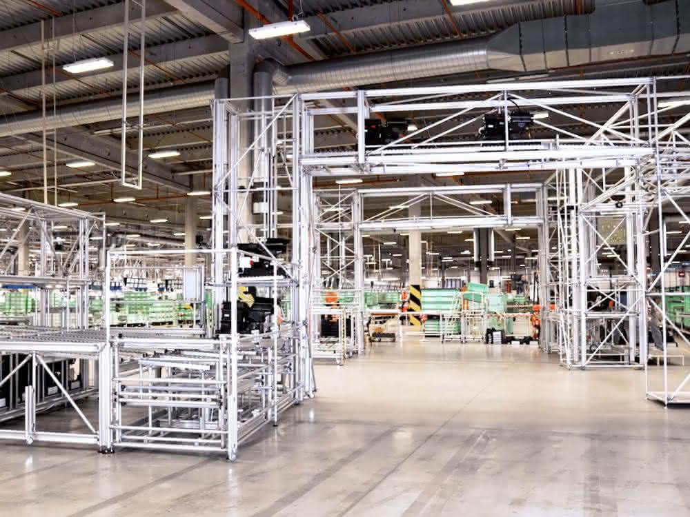 Production logistics with Karakuri bridge