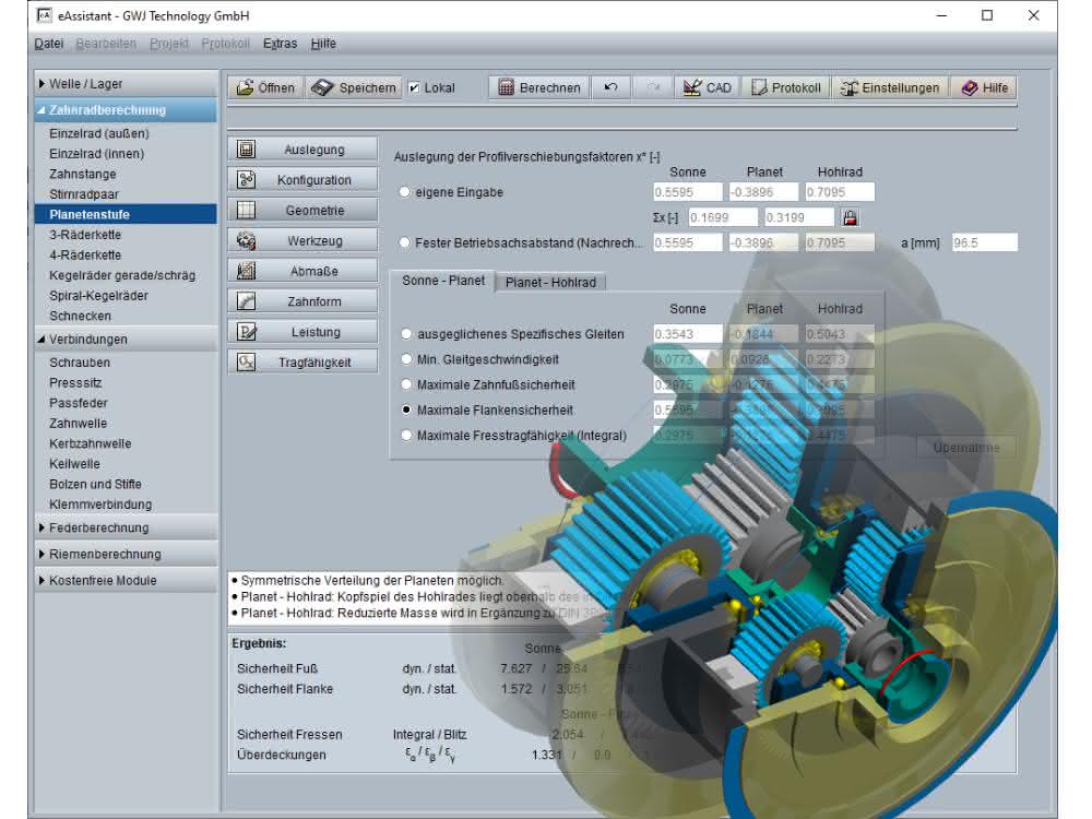 New version of the "Cylindrical gear pair" calculation module Calculation module