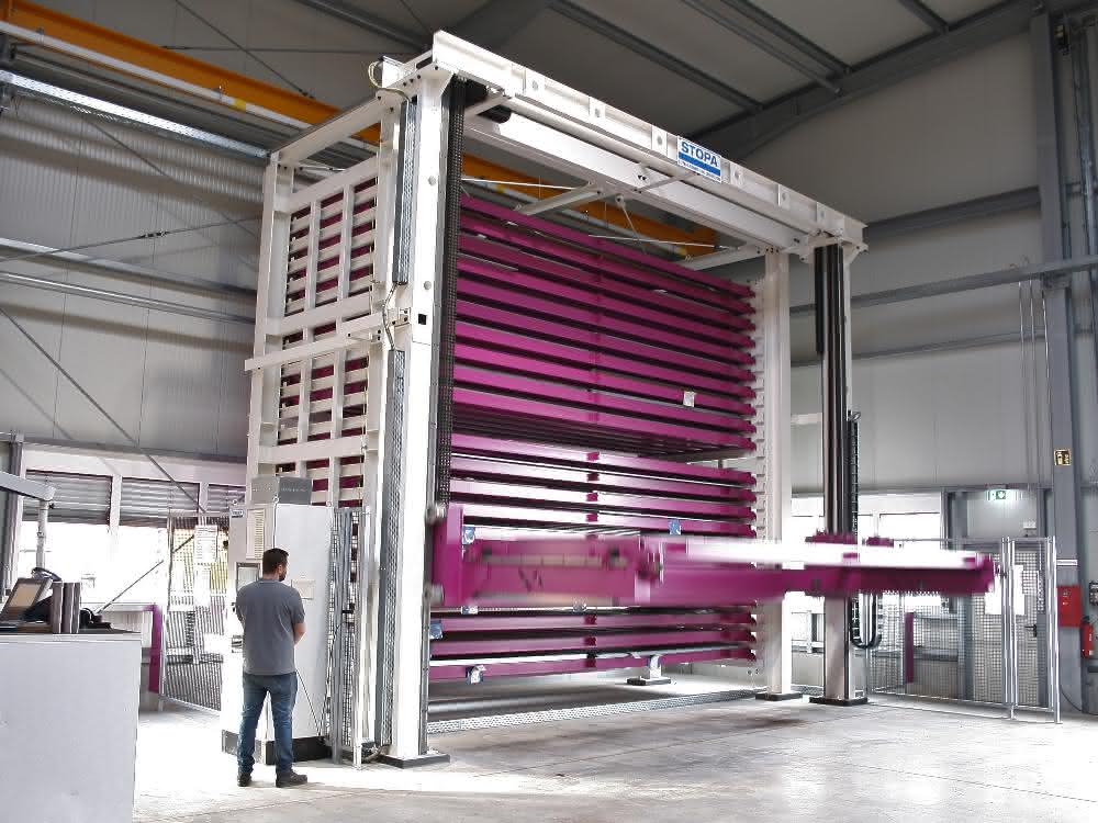Heavy sheets stored high
