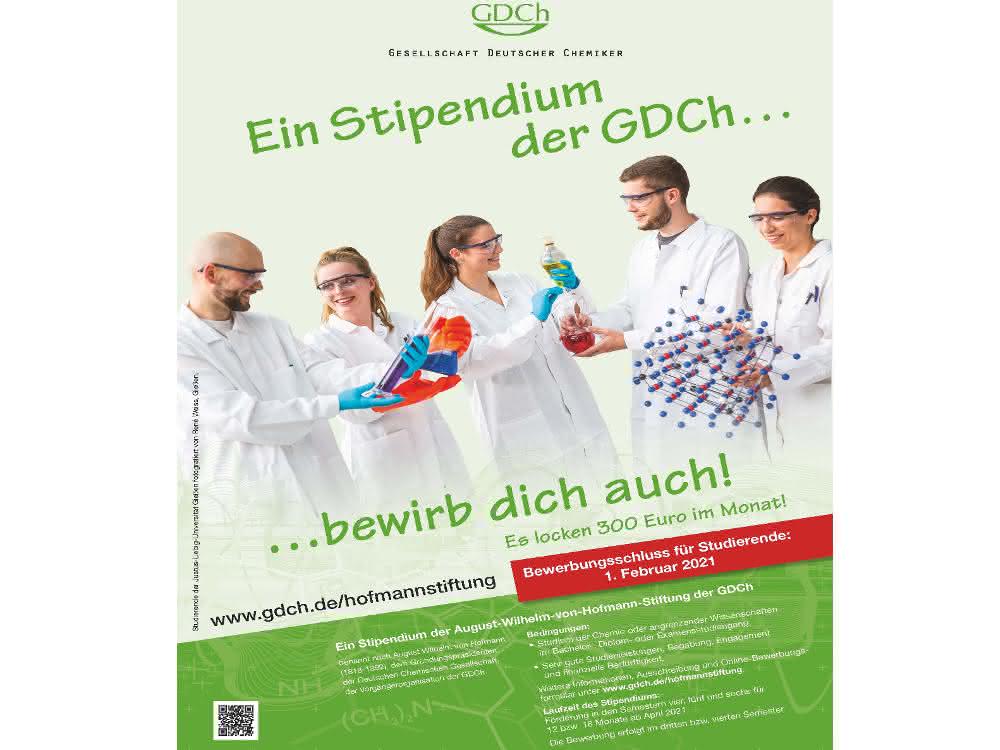 Poster zur Stipendiumsbewerbung