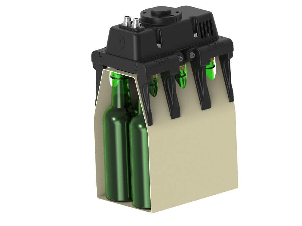 Gripper grabs six-pack