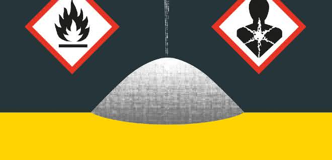 Warning signs for hazardous substances
