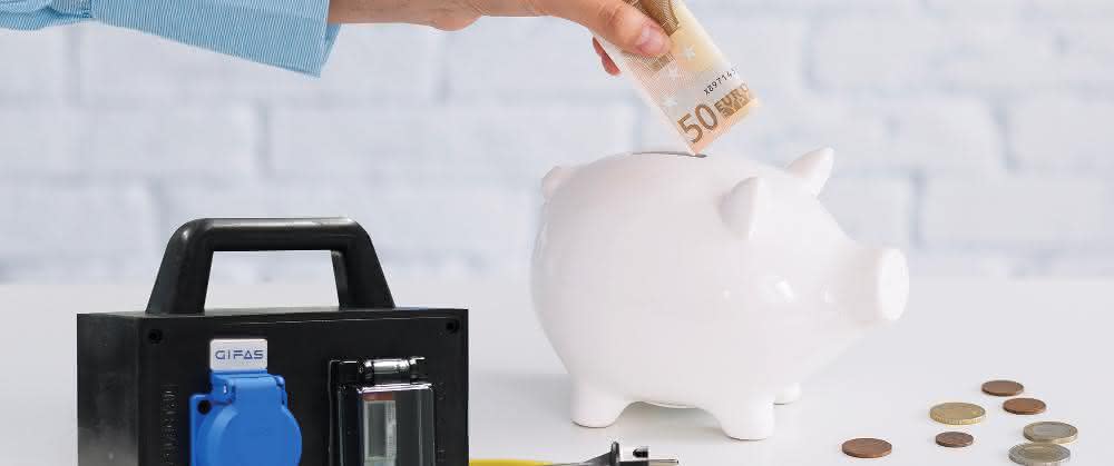 Electricity meter and piggy bank