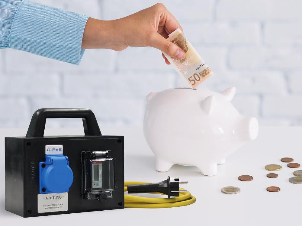 Electricity meter and piggy bank