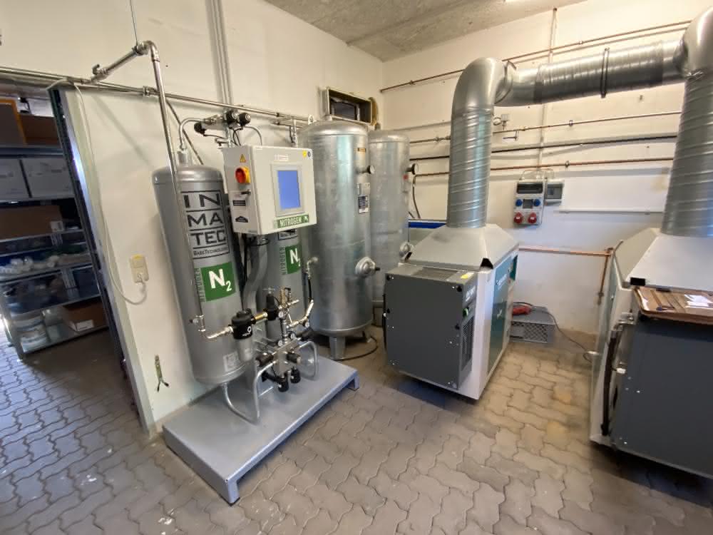 Stickstoffgenerator und zwei Scrollkompressoren