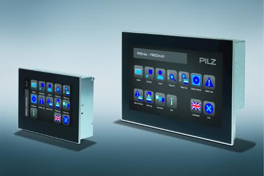 Scratch and impact-resistant glass touchscreens PMIviso v807 and v812 from Pilz