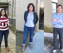 Dr. Neha Mishra, Dr. Joana Pimenta Bernardes, Dr. Florian Tran, alle Institut für klinische Molekularbiologie, CAU und UKSH, und Nachwuchs des Exzellenzclusters PMI. Dr. Neha Mishra, Dr. Joana Pimenta Bernardes und Dr. Florian Tran