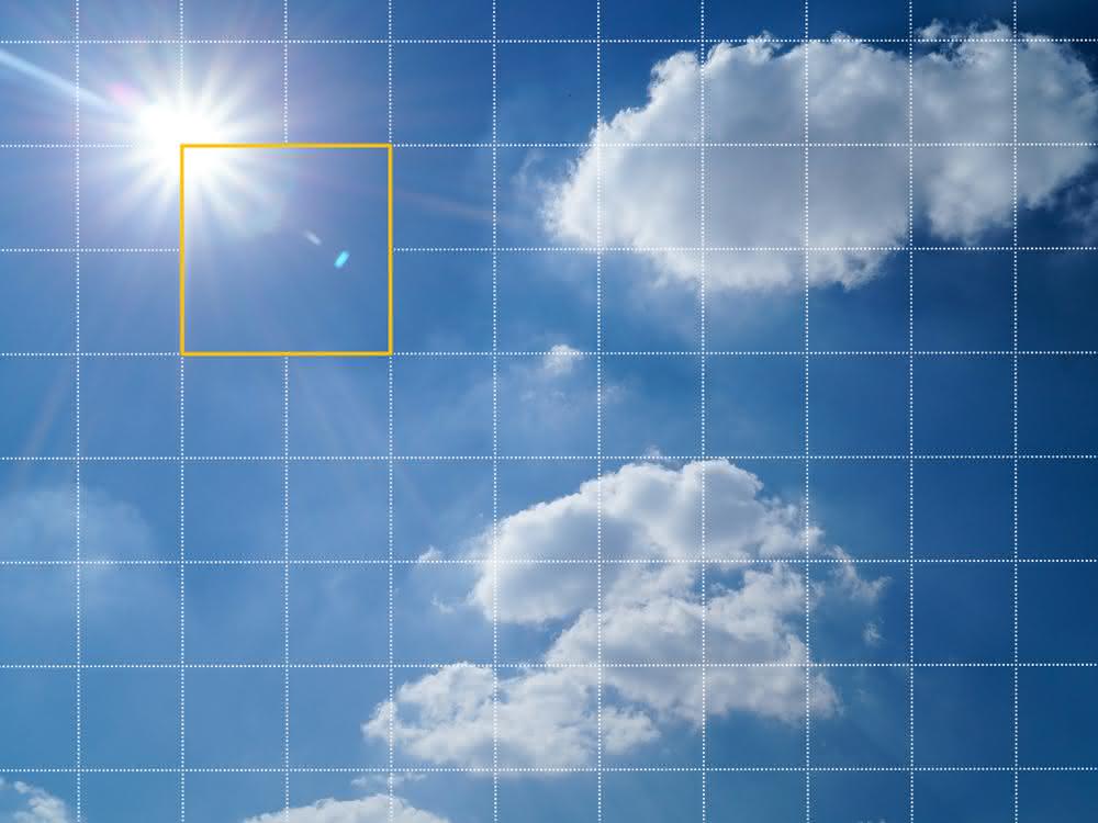 Wolken und Sonne