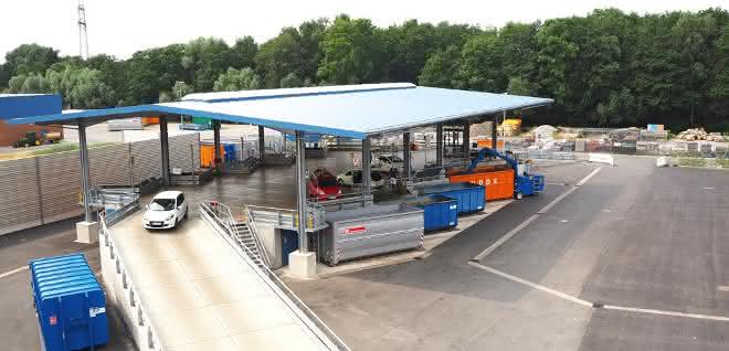 Wertstoffhof nach der Fertigstellung