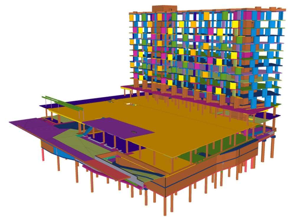 Ein 3D-Modell bietet wertvolle Informationen für ein Massivbau-Projekt