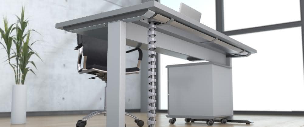 Desk with cable carrier