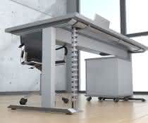 Desk with cable carrier