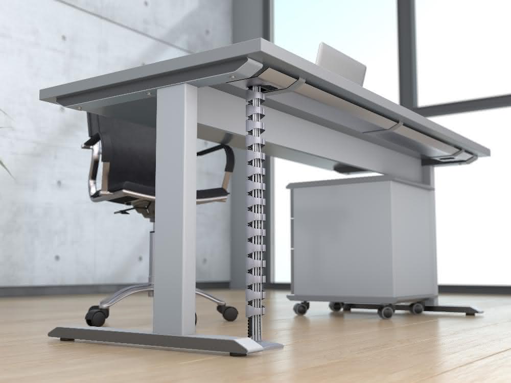 Energy management Protum Office Desk with cable carrier