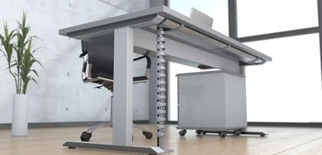 Desk with cable carrier