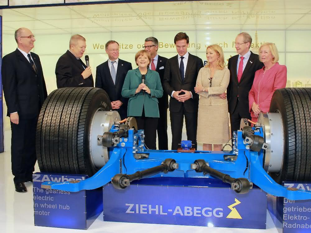 Uwe Ziehl mit Angela Merkel