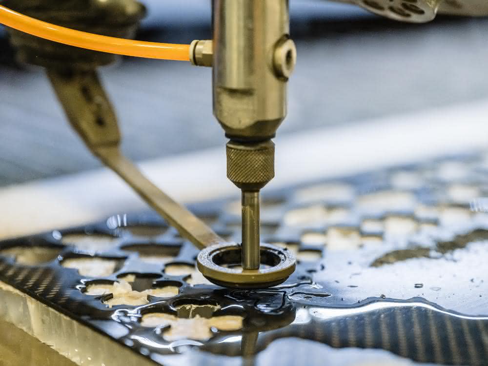 Carbon waterjet cutting