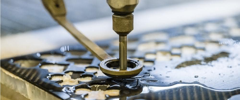 Carbon waterjet cutting